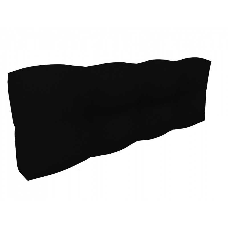 Coussin de dossier pour palette, imperméable, matelassé, 120x40x12, Noir