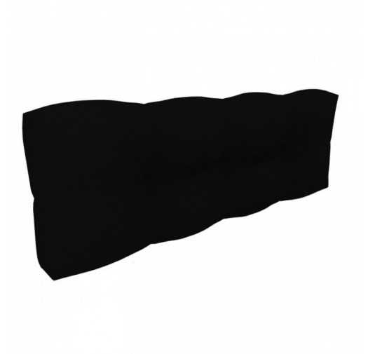 Coussin de dossier pour palette, imperméable, matelassé, 120x40x12, Noir