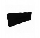 Coussin de dossier pour palette, imperméable, matelassé, 120x40x12, Noir