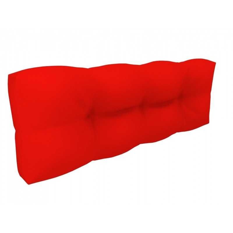 Coussin de dossier pour palette, imperméable, matelassé, 120x40x12, Rouge