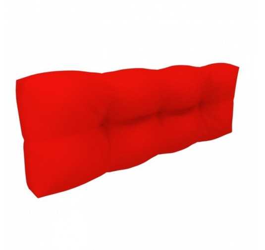 Coussin de dossier pour palette, imperméable, matelassé, 120x40x12, Rouge