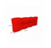 Coussin de dossier pour palette, imperméable, matelassé, 120x40x12, Rouge