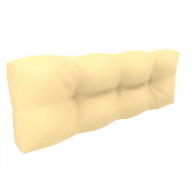 Coussin de dossier pour palette, imperméable, matelassé, 120x40x12, Beige