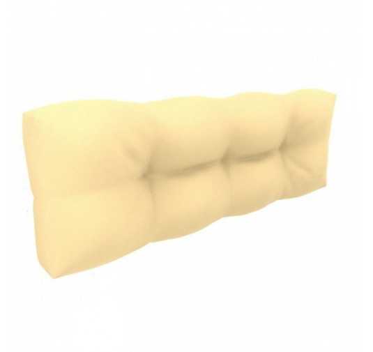 Coussin de dossier pour palette, imperméable, matelassé, 120x40x12, Beige