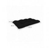 Set de 2 coussins pour palette imperméables, matelassés, 120x80 + 120x40, Anthracite