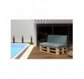 Set de 2 Coussins pour Palettes 120x80 + 120x40 Bleu