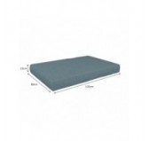 Set de 2 Coussins pour Palettes 120x80 + 120x40 Bleu