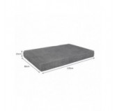 Set de 2 Coussins pour Palettes 120x80 + 120x40 Gris