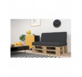 Set de 2 Coussins pour Palettes 120x80 + 120x40 Anthracite