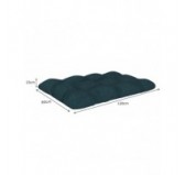 Set de 2 Coussins Matelassés pour Palettes, Assise 120x60 cm + Dossier 120x60 cm, Vert Foncé