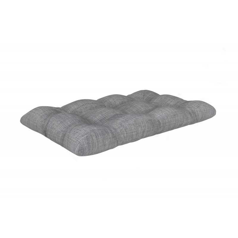 Coussin de Siège Matelassé pour Palettes , 120x60x12 cm, Gris