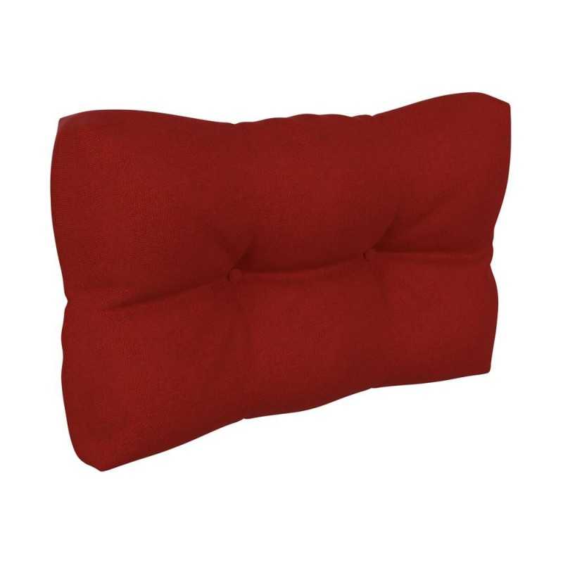 Coussin de Latéral pour Palette, Matelassé, 60x40x12 cm, Rouge