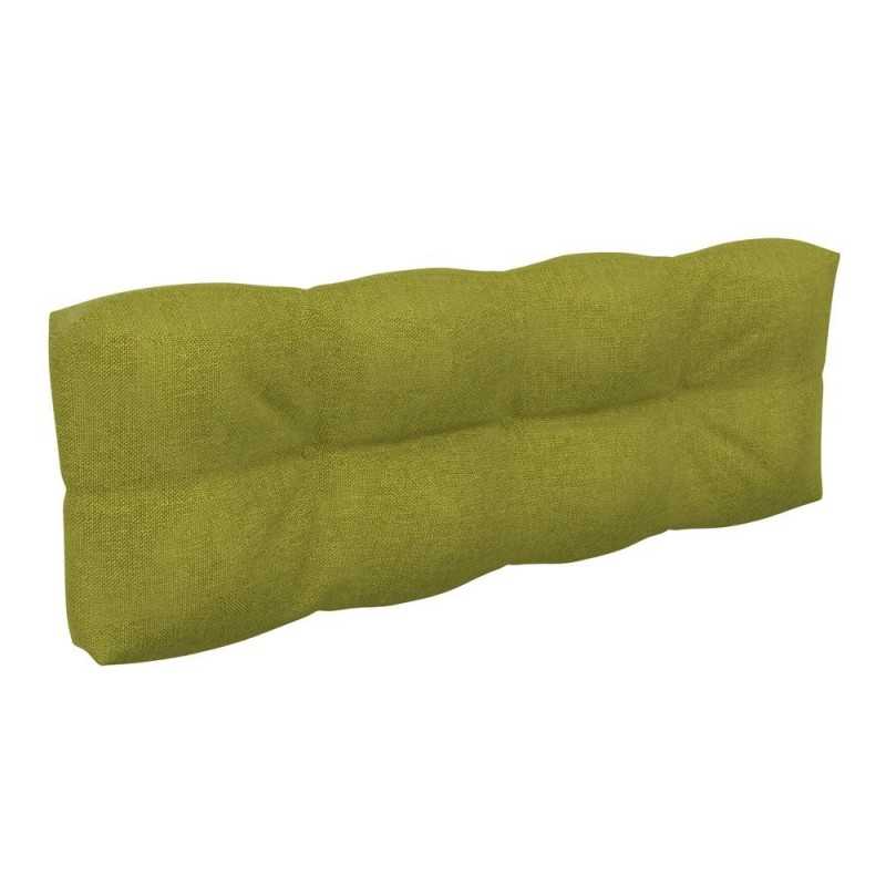 Coussin de Dossier pour Palette, Matelassé, 120x40x12 cm, Vert Lime