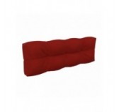 Coussin de Dossier pour Palette, Matelassé, 120x40x12 cm, Rouge