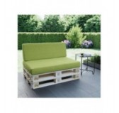 Set de 2 Coussins pour Palette 120x80 + 120x40, Vert Lime