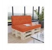 Set de 2 Coussins pour Palette 120x80 + 120x40, Orange