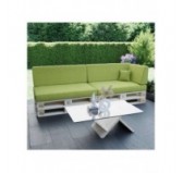 Set de 6 Coussins pour Palette, 2x 120x80 + 2x 120x40 + 60x40 + 40x40, Vert Lime