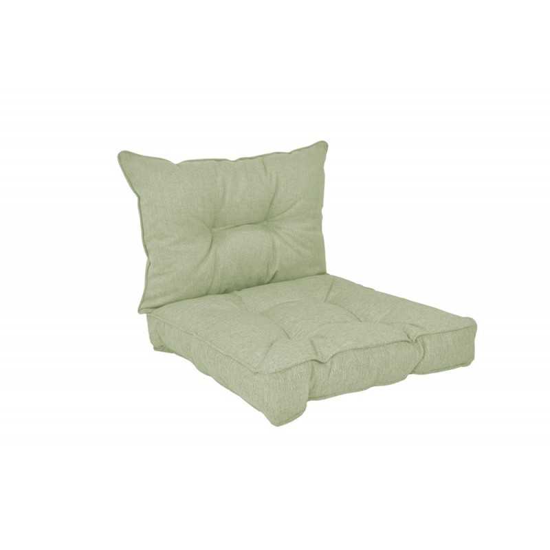 Set de 2 Coussins de Chaise de Jardin, Vert 40x40 + 50x40