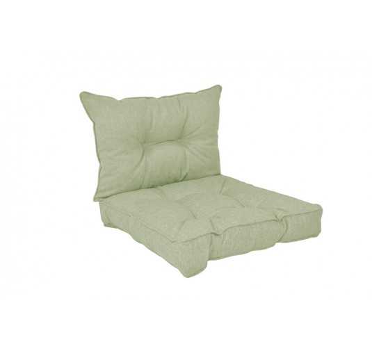 Set de 2 Coussins de Chaise de Jardin, Vert 40x40 + 50x40