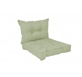 Set de 2 Coussins de Chaise de Jardin, Vert 40x40 + 50x40