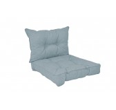 Set de 2 Coussins de Chaise de Jardin, Bleu 50x50 + 50x40