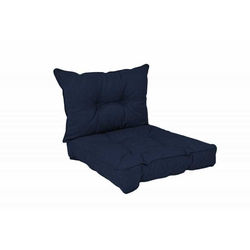 Set de 2 Coussins de Chaise de Jardin, Bleu Foncé 40x40 + 50x40