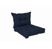 Set de 2 Coussins de Chaise de Jardin, Bleu Foncé 40x40 + 50x40