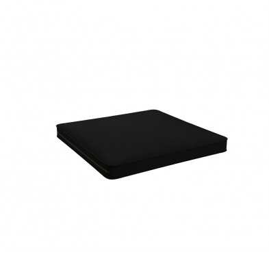 Coussin de siège, galette de chaise, coussin pour mobilier en rotin, coussin de jardin, 60x60x5 cm, Noir