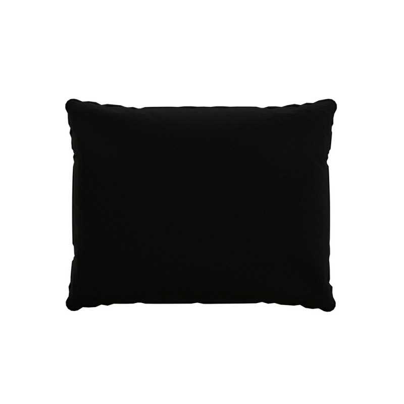 Coussin de dossier, galette de chaise, coussin pour mobilier en rotin, coussin de jardin, 50x40x15 cm, Noir