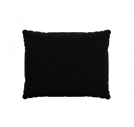 Coussin de dossier, galette de chaise, coussin pour mobilier en rotin, coussin de jardin, 50x40x15 cm, Noir