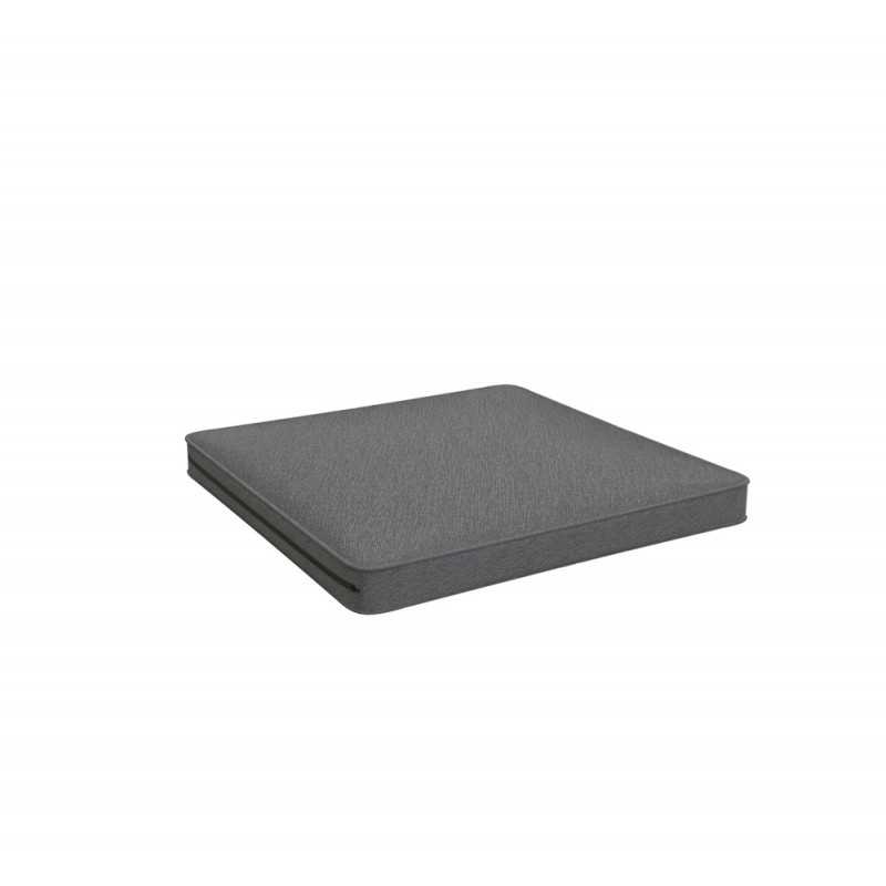 Coussin de siège, galette de chaise, coussin pour mobilier en rotin, coussin de jardin, 50x50x5 cm, Gris