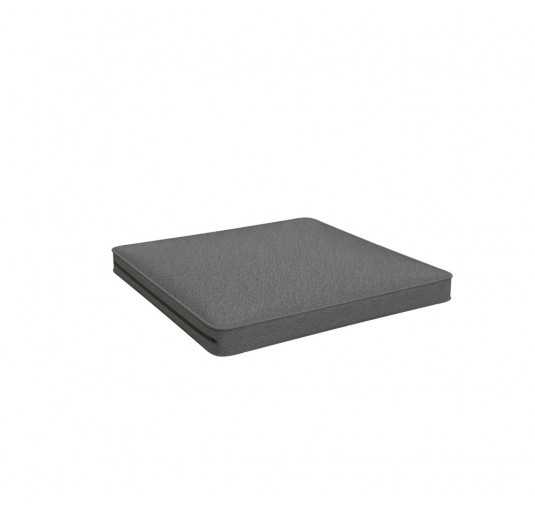 Coussin de siège, galette de chaise, coussin pour mobilier en rotin, coussin de jardin, 60x60x5 cm, Gris