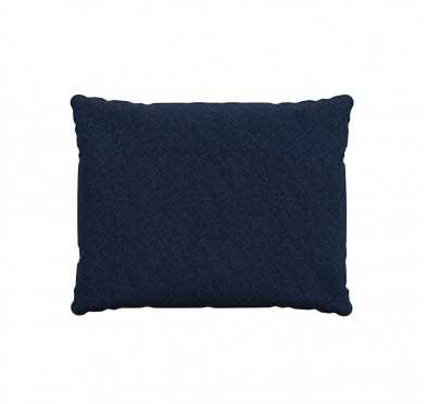 Coussin de dossier, galette de chaise, coussin pour mobilier en rotin, coussin de jardin, 50x40x15 cm, Bleu Foncé