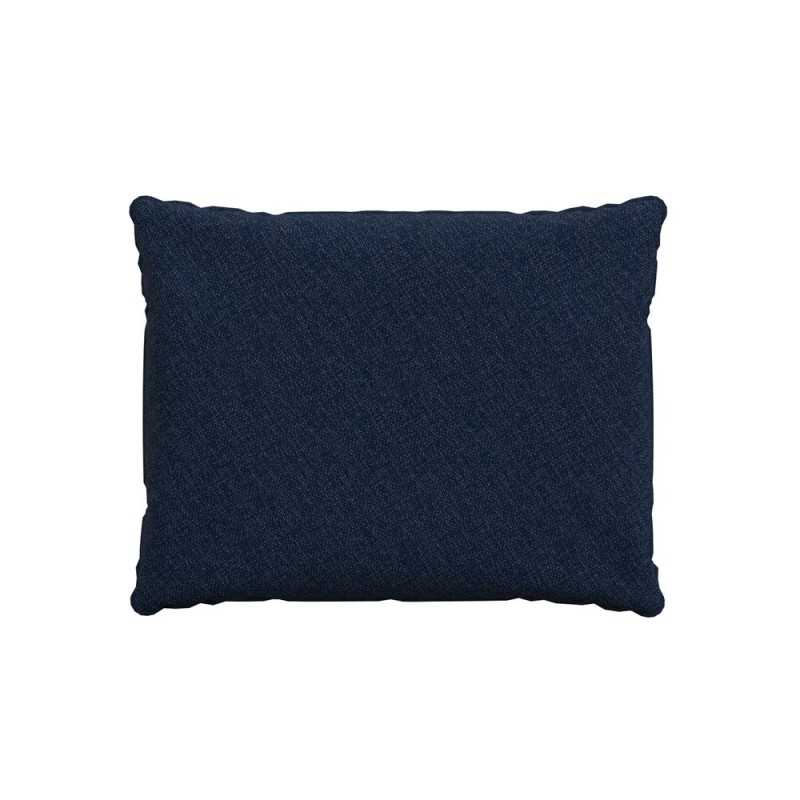 Coussin de dossier, galette de chaise, coussin pour mobilier en rotin, coussin de jardin, 50x40x15 cm, Bleu Foncé