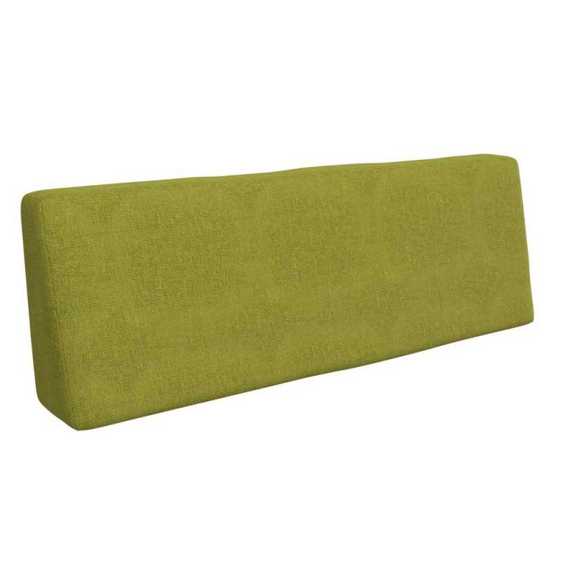 Coussin de Dossier pour Palette, 120x40x20/10 cm, Vert Lime