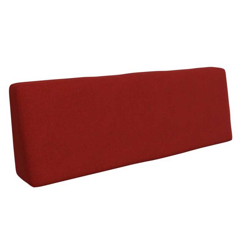 Coussin de Dossier pour Palette, 120x40x20/10 cm, Rouge