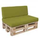 Set de 2 Coussins pour Palette 120x80 + 120x40, Vert Lime