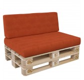 Set de 2 Coussins pour Palette 120x80 + 120x40, Orange