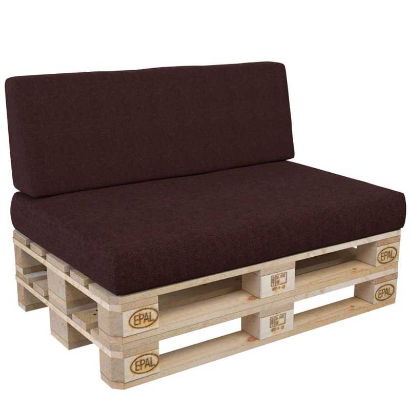 Set de 2 Coussins pour Palette 120x80 + 120x40, Violet