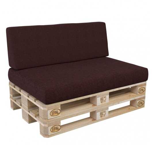 Set de 2 Coussins pour Palette 120x80 + 120x40, Violet