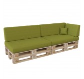 Set de 6 Coussins pour Palette, 2x 120x80 + 2x 120x40 + 60x40 + 40x40, Vert Lime