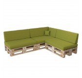 Set de 8 Coussins pour Palette, 3x 120x80 + 3x 120x40 + 60x40 + 40x40, Vert Lime