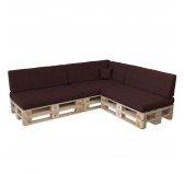 Set de 8 Coussins pour Palette, 3x 120x80 + 3x 120x40 + 60x40 + 40x40, Violet