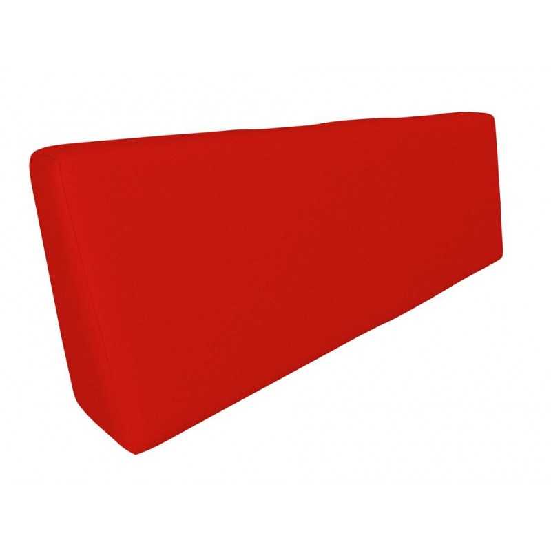 Coussin de Dossier pour Palettes Imperméable 120x40x20/10 Rouge