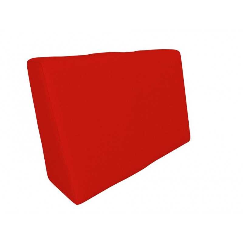 Coussin de Latéral pour Palettes Imperméable 60x40x20/10 Rouge