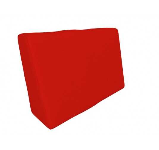 Coussin de Latéral pour Palettes Imperméable 60x40x20/10 Rouge