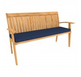 Coussin Banquette, Coussin Banc, Galette de Chaise, Mousse pour Coussin pour Intérieur ou Extérieur, 110 x 40 x 5 cm, Bleu Foncé