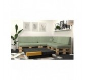 Set de 8 Coussins pour Palettes 120x80 + 120x40 Vert