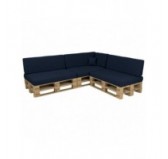 Set de 8 Coussins pour Palettes 120x80 + 120x40 Bleu Foncé