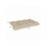 Set de 2 Coussins Matelassés pour Palettes 120x80 + 120x40 Beige